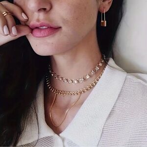 Lock Shape Hoop Earrings